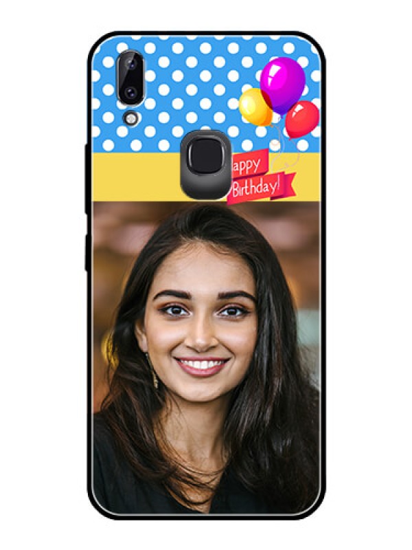 Custom Vivo Y83 Pro Custom Glass Mobile Case  - Happy Birthday Design