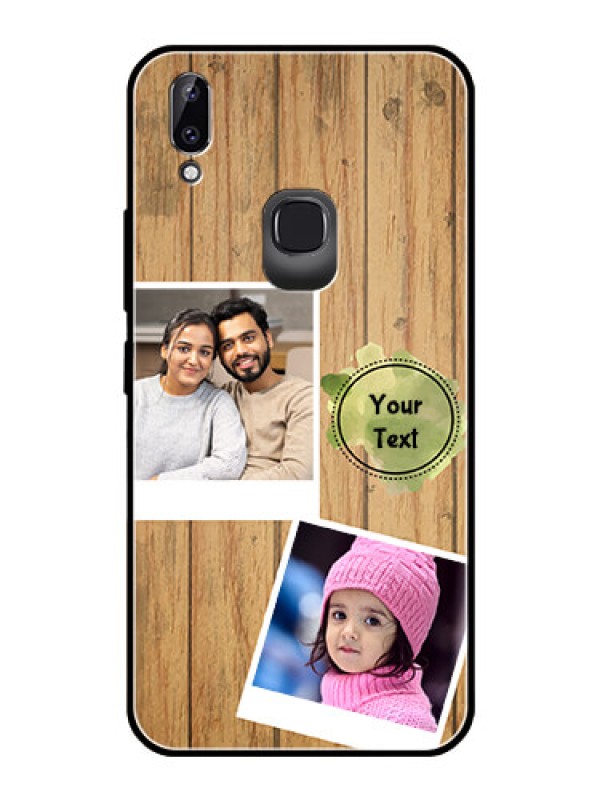 Custom Vivo Y83 Pro Custom Glass Phone Case  - Wooden Texture Design
