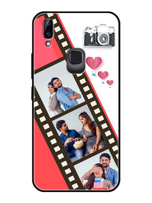 Custom Vivo Y83 Pro Personalized Glass Phone Case  - 3 Image Holder with Film Reel