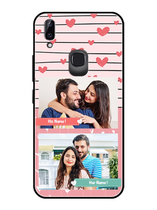 Custom Vivo Y83 Pro Custom Glass Mobile Case  - Photo with Heart Design