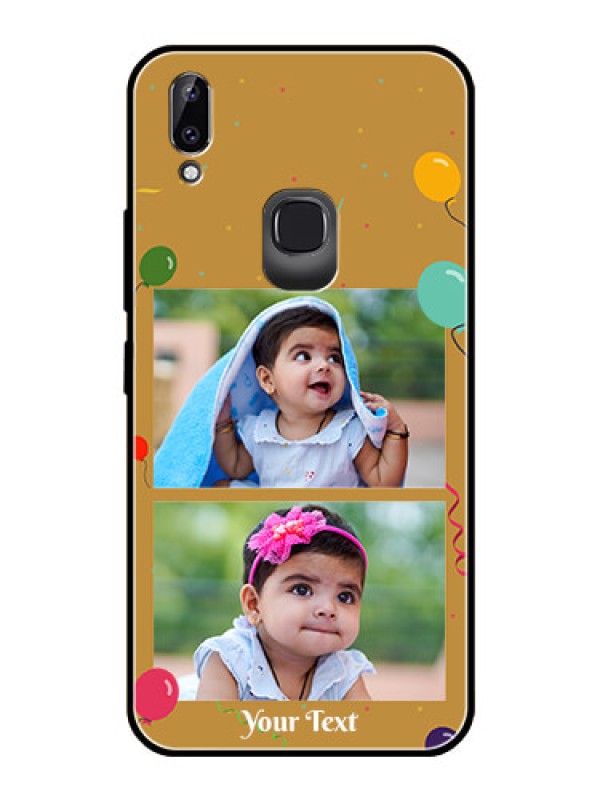 Custom Vivo Y83 Pro Personalized Glass Phone Case  - Image Holder with Birthday Celebrations Design