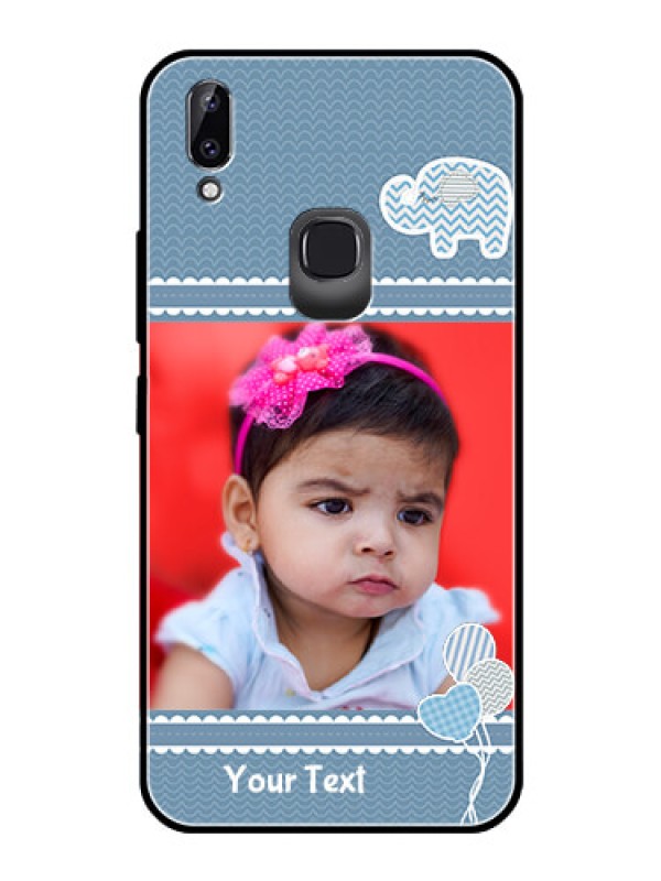 Custom Vivo Y83 Pro Photo Printing on Glass Case  - with Kids Pattern Design