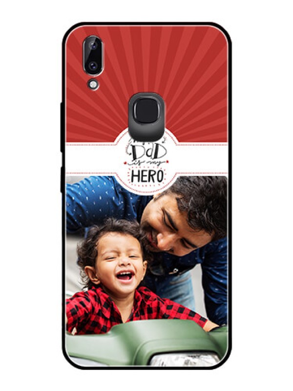 Custom Vivo Y83 Pro Photo Printing on Glass Case  - My Dad Hero Design