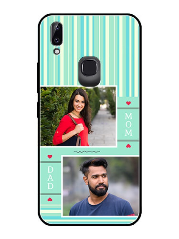 Custom Vivo Y83 Pro Custom Glass Phone Case  - Mom & Dad Pic Design