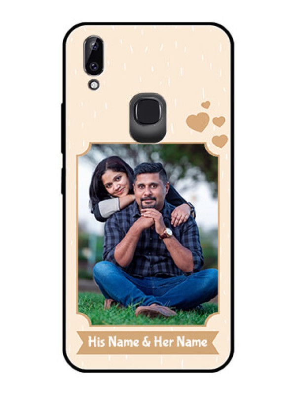 Custom Vivo Y83 Pro Custom Glass Phone Case  - with confetti love design 