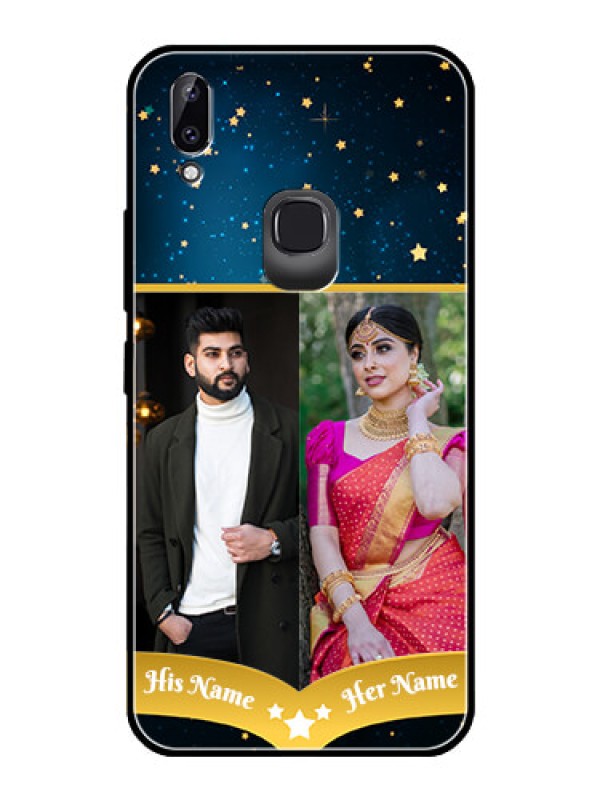 Custom Vivo Y83 Pro Custom Glass Phone Case  - Galaxy Stars Backdrop Design