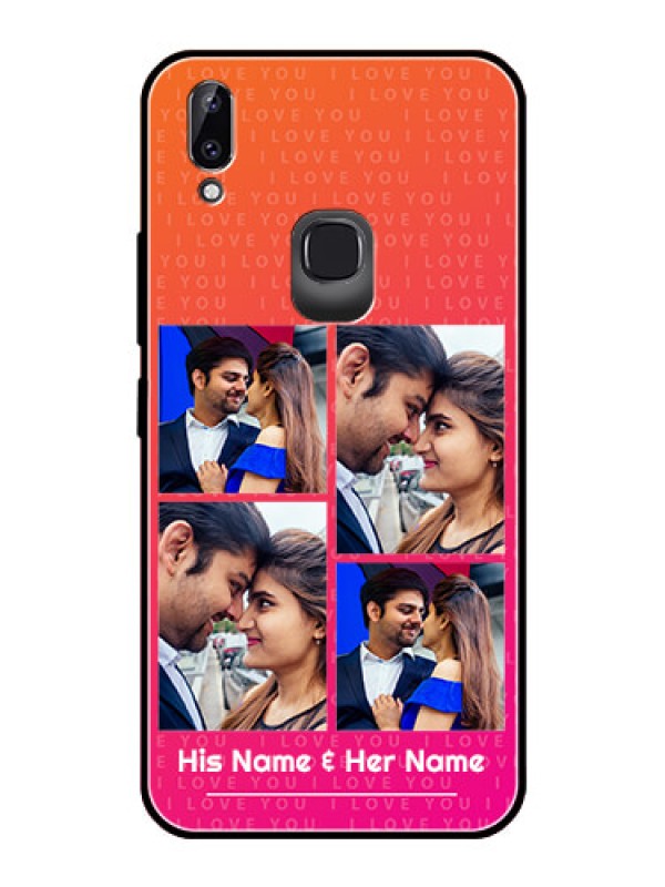 Custom Vivo Y83 Pro Custom Glass Phone Case  - I Love You Pink Design