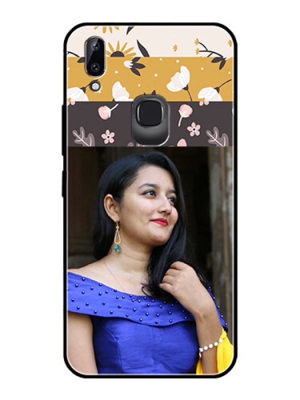 Custom Vivo Y83 Pro Custom Glass Phone Case  - Stylish Floral Design