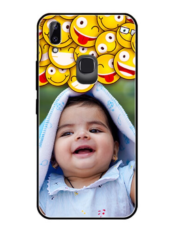 Custom Vivo Y83 Pro Custom Glass Mobile Case  - with Smiley Emoji Design
