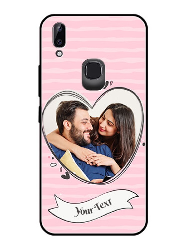 Custom Vivo Y83 Pro Custom Glass Phone Case  - Vintage Heart Design