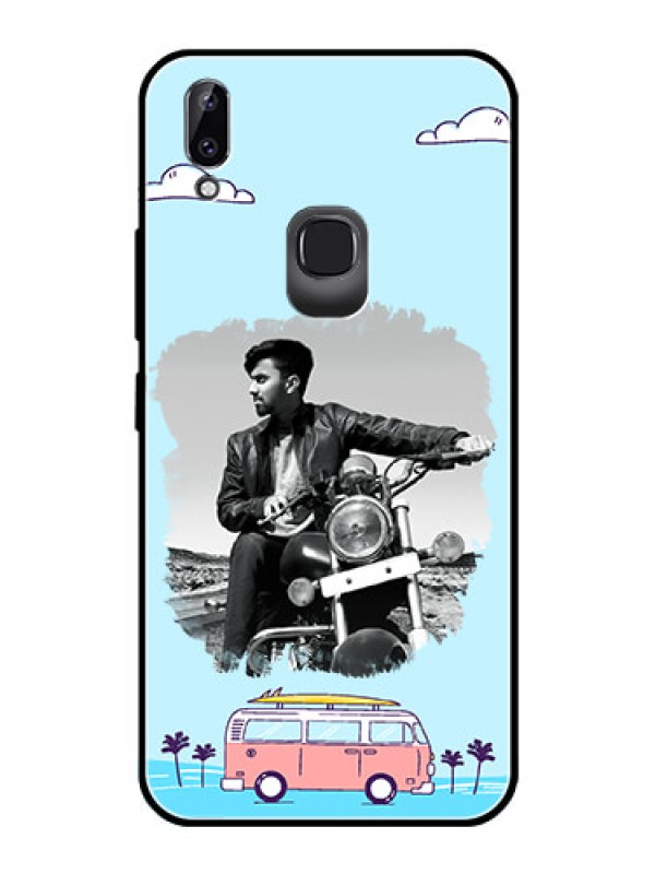 Custom Vivo Y83 Pro Photo Printing on Glass Case  - Travel & Adventure Design