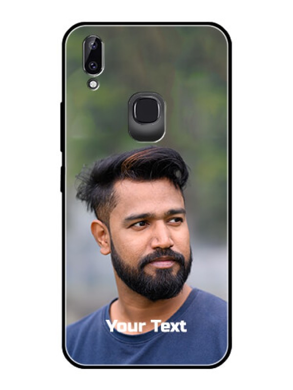 Custom Vivo Y83 Pro Glass Mobile Cover: Photo with Text