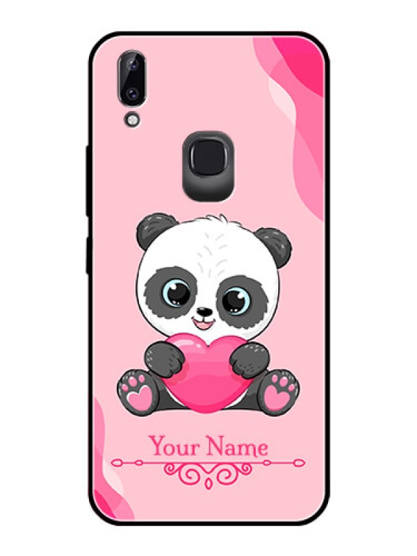 Custom Vivo Y83 Pro Custom Glass Mobile Case - Cute Panda Design