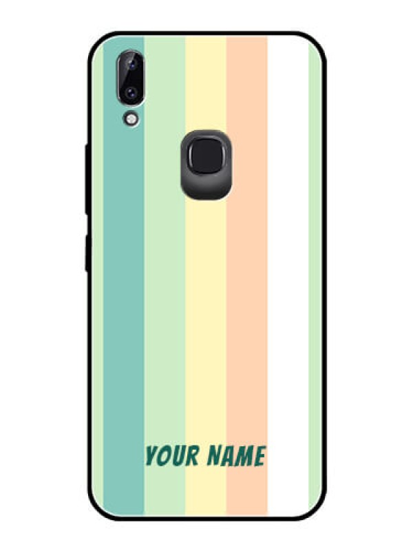 Custom Vivo Y83 Pro Photo Printing on Glass Case - Multi-colour Stripes Design