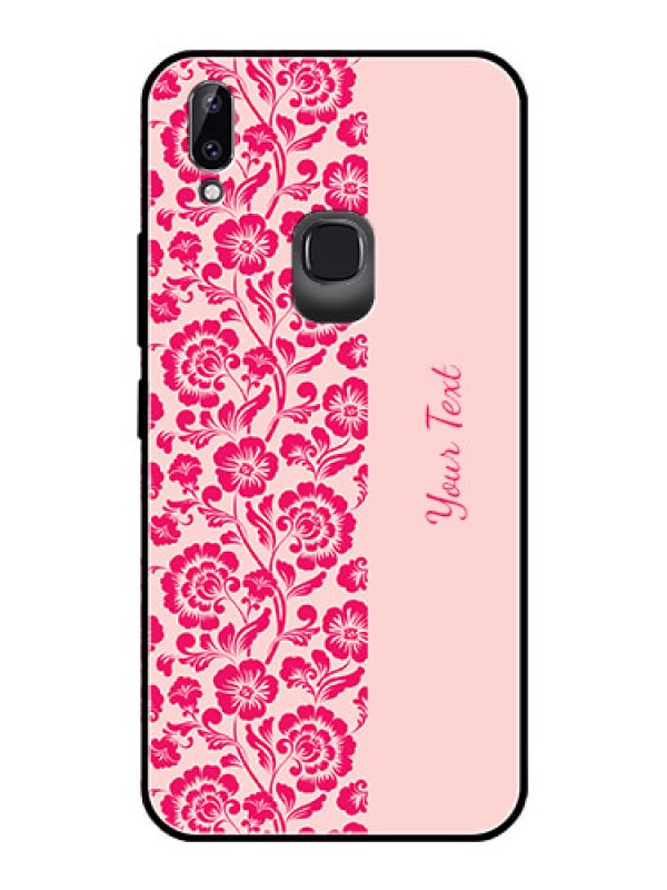 Custom Vivo Y83 Pro Custom Glass Phone Case - Attractive Floral Pattern Design