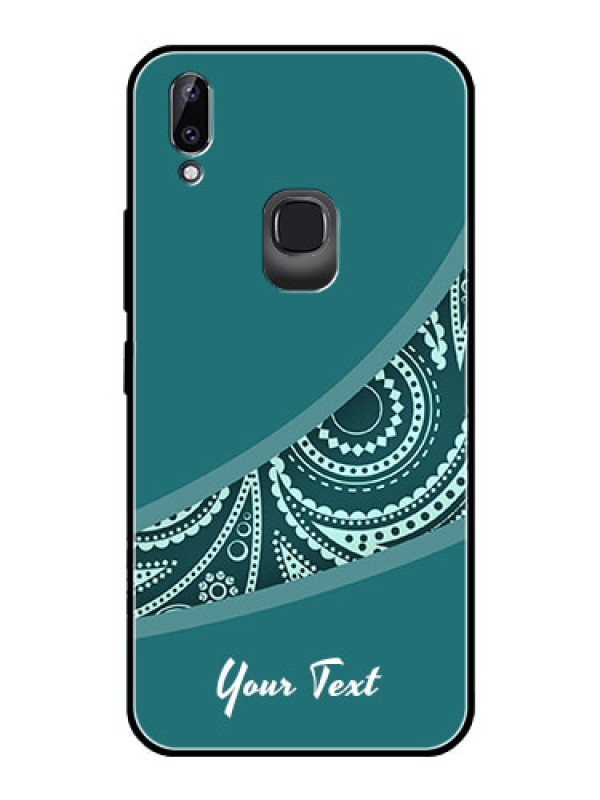 Custom Vivo Y83 Pro Photo Printing on Glass Case - semi visible floral Design