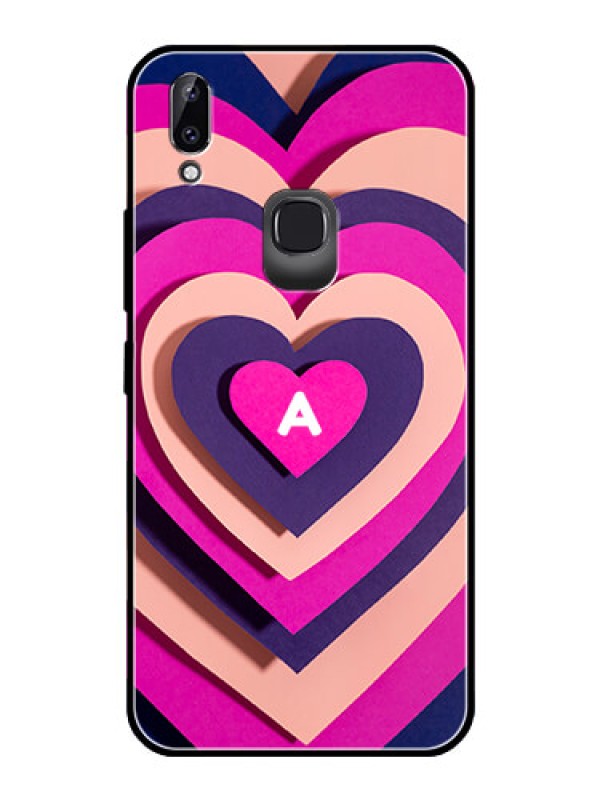Custom Vivo Y83 Pro Custom Glass Mobile Case - Cute Heart Pattern Design