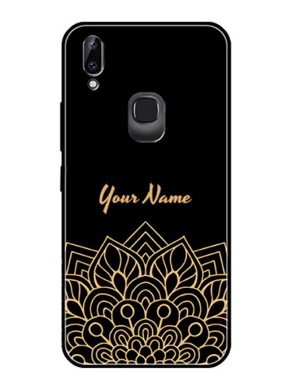 Custom Vivo Y83 Pro Custom Glass Phone Case - Golden mandala Design