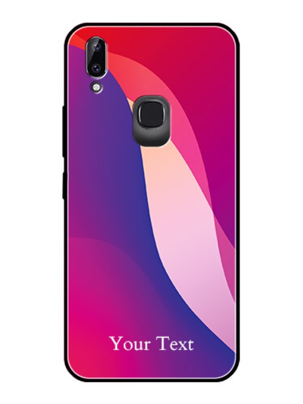 Custom Vivo Y83 Pro Personalized Glass Phone Case - Digital abstract Overlap Design