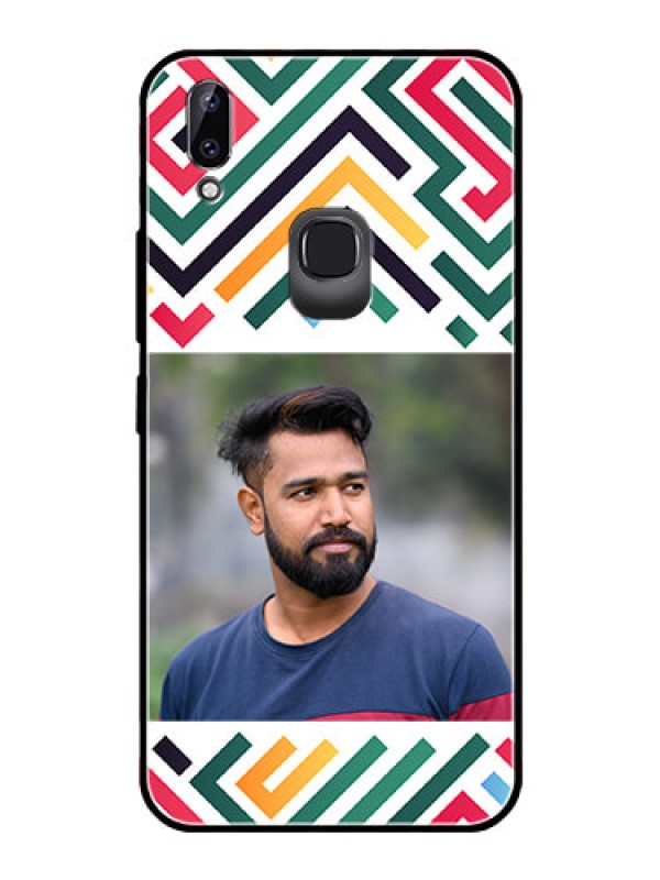 Custom Vivo Y83 Pro Personalized Glass Phone Case - Colorful Maze Pattern Design