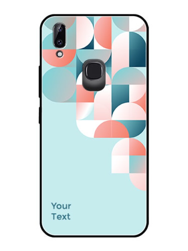 Custom Vivo Y83 Pro Custom Glass Phone Case - Stylish Semi-circle Pattern Design