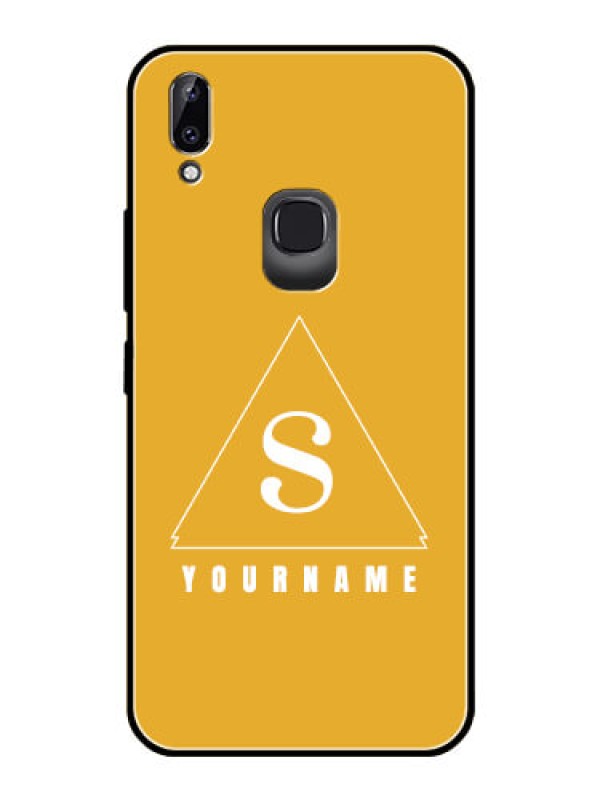 Custom Vivo Y83 Pro Personalized Glass Phone Case - simple triangle Design