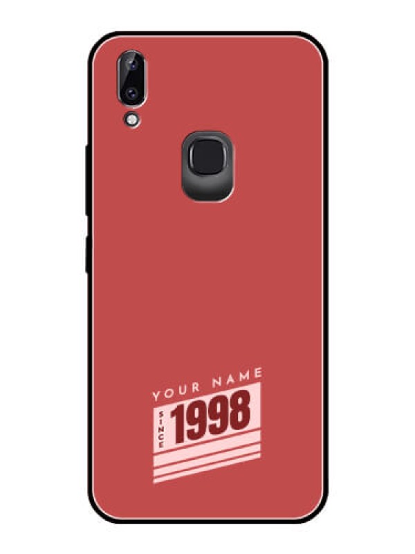 Custom Vivo Y83 Pro Custom Glass Phone Case - Red custom year of birth Design