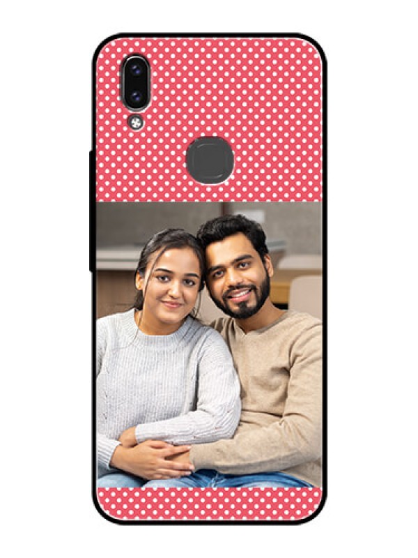 Custom Vivo Y85 Custom Glass Phone Case - White Dotted Design