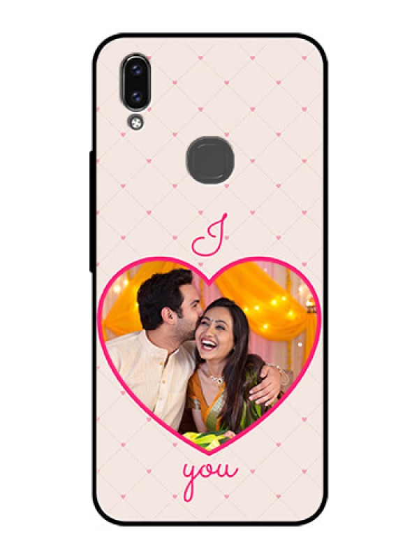 Custom Vivo Y85 Custom Glass Mobile Case - Heart Shape Design