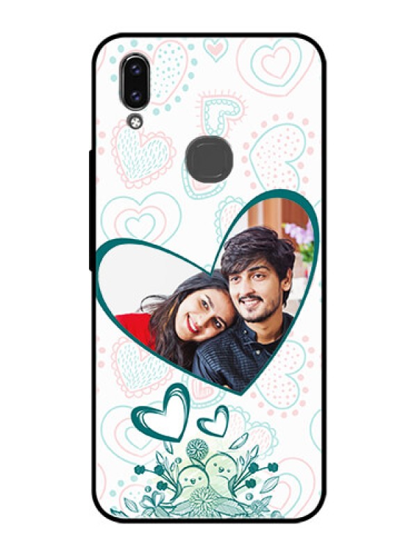 Custom Vivo Y85 Photo Printing on Glass Case - Premium Couple Design