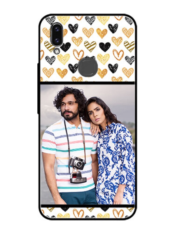 Custom Vivo Y85 Photo Printing on Glass Case - Love Symbol Design