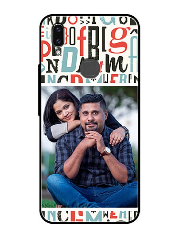 Custom Vivo Y85 Personalized Glass Phone Case - Alphabet Design