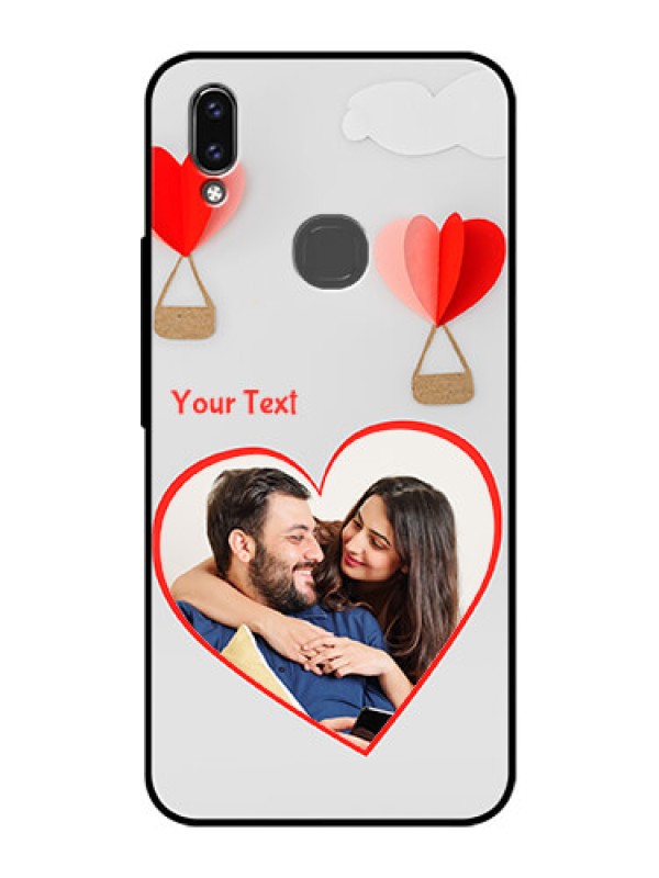 Custom Vivo Y85 Custom Glass Mobile Case - Parachute Love Design