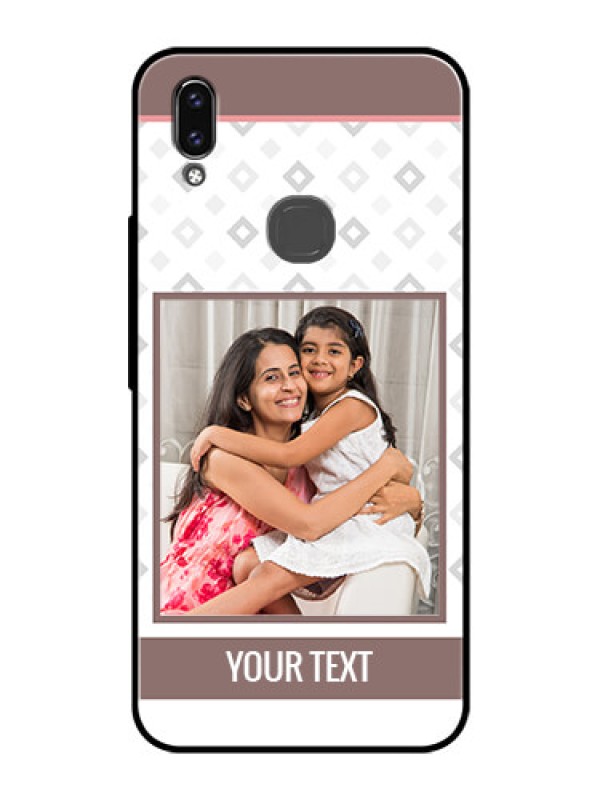 Custom Vivo Y85 Photo Printing on Glass Case - Simple Diamond Design