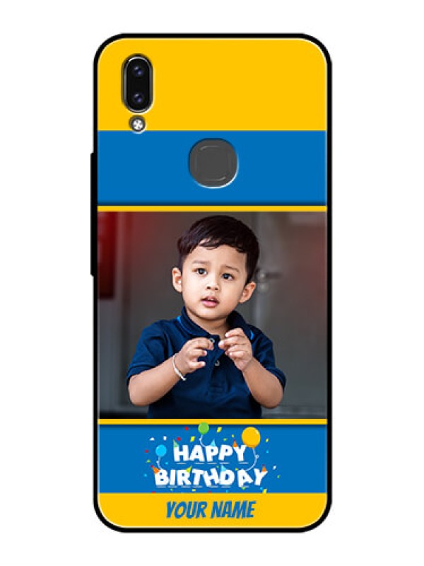 Custom Vivo Y85 Custom Glass Mobile Case - Birthday Wishes Design