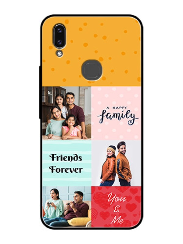 Custom Vivo Y85 Personalized Glass Phone Case - Images with Quotes Design