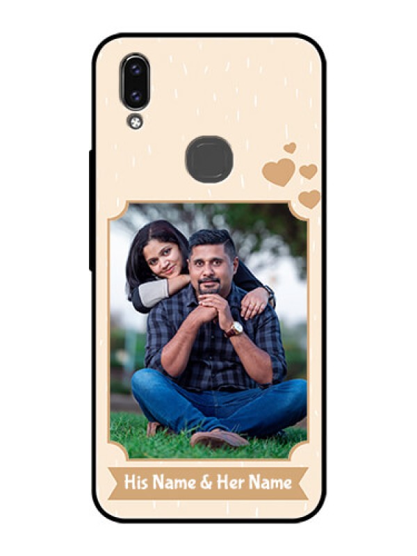 Custom Vivo Y85 Custom Glass Phone Case - with confetti love design