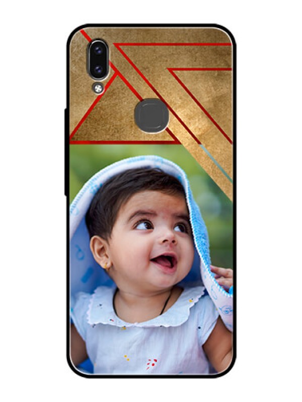 Custom Vivo Y85 Personalized Glass Phone Case - Gradient Abstract Texture Design