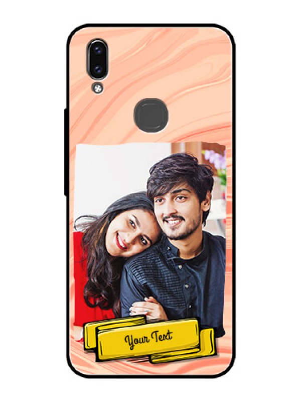 Custom Vivo Y85 Personalized Glass Phone Case - Marble Texture Design