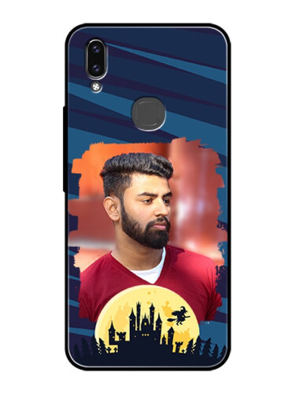 Custom Vivo Y85 Photo Printing on Glass Case - Halloween Witch Design