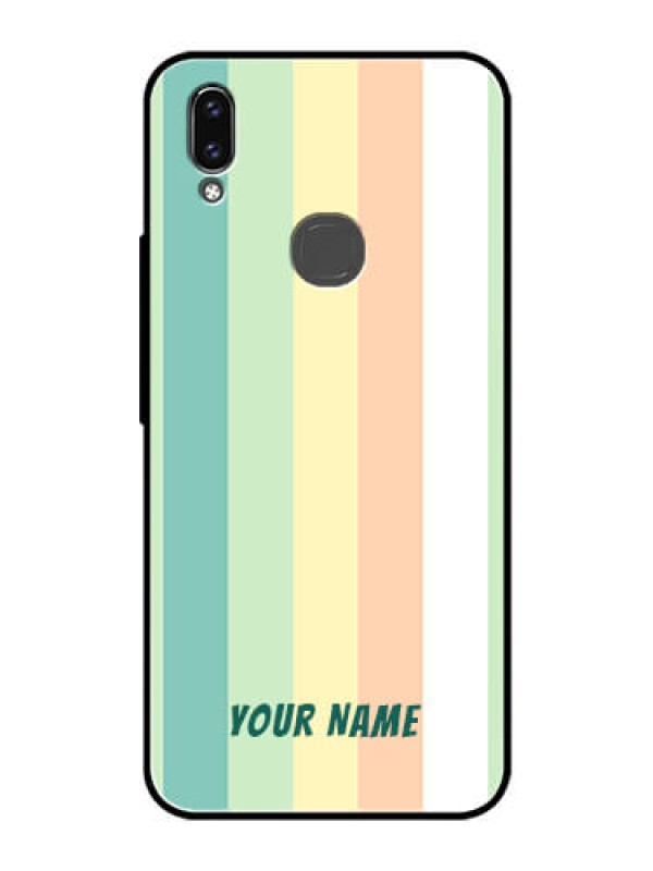 Custom Vivo Y85 Photo Printing on Glass Case - Multi-colour Stripes Design