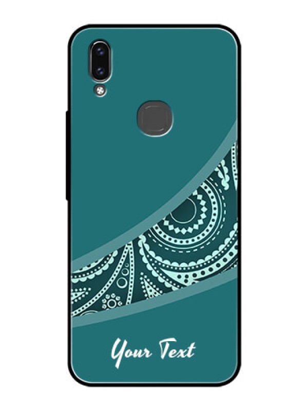 Custom Vivo Y85 Photo Printing on Glass Case - semi visible floral Design