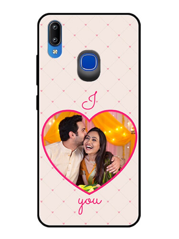 Custom Vivo Y91 Custom Glass Mobile Case  - Heart Shape Design