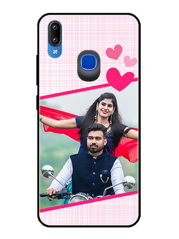 Custom Vivo Y91 Custom Glass Phone Case  - Love Shape Heart Design