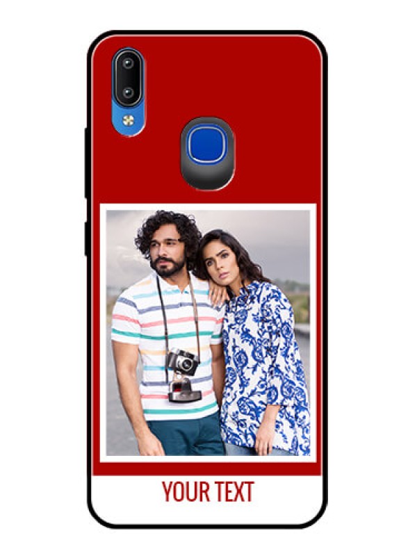 Custom Vivo Y91 Personalized Glass Phone Case  - Simple Red Color Design