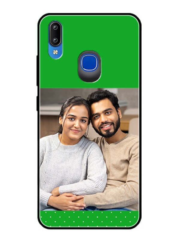 Custom Vivo Y91 Personalized Glass Phone Case  - Green Pattern Design