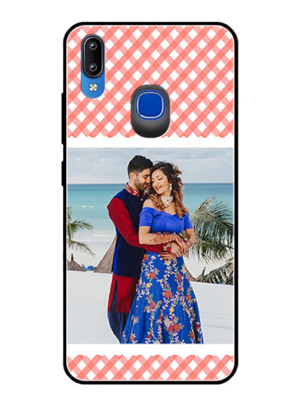 Custom Vivo Y91 Personalized Glass Phone Case  - Pink Pattern Design