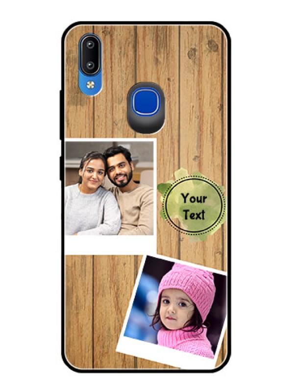 Custom Vivo Y91 Custom Glass Phone Case  - Wooden Texture Design
