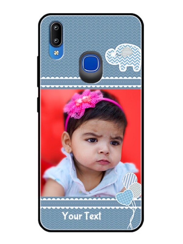 Custom Vivo Y91 Photo Printing on Glass Case  - with Kids Pattern Design