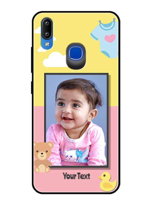 Custom Vivo Y91 Photo Printing on Glass Case  - Kids 2 Color Design